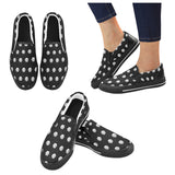 Hex White Black Men's Slip-on Canvas Shoes