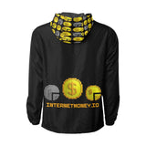 InternetMoney Back Print Unisex All Over Print  Hooded Windbreaker