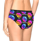 Hex Pulse TEXT Black Women's High Waist Briefs