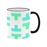 Thetas Colored Custom Ceramic Mug With Colored Rim and Handle (11oz)