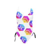 Hex Pulse Combo Drawstring Side One-Piece Swimsuit