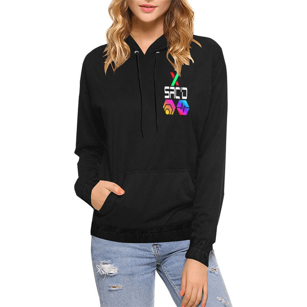 I Sac'd Stacked Black Women's All Over Print Hoodie