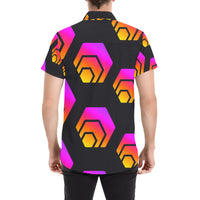 Hex Black Tapered Men's All Over Print Shirt