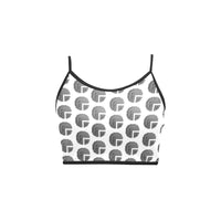 Future 3d WHT Women's Spaghetti Strap Crop Top