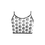 Future 3d WHT Women's Spaghetti Strap Crop Top