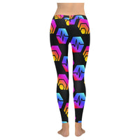 Hex Pulse Combo Black All-Over Low Rise Leggings