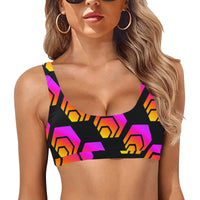 Hex Black Sport Bikini Top