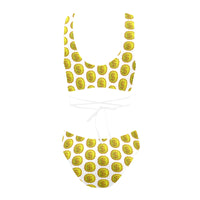 IM 3D WHT Cross String Bikini Set