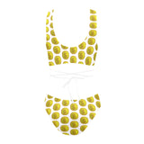 IM 3D WHT Cross String Bikini Set