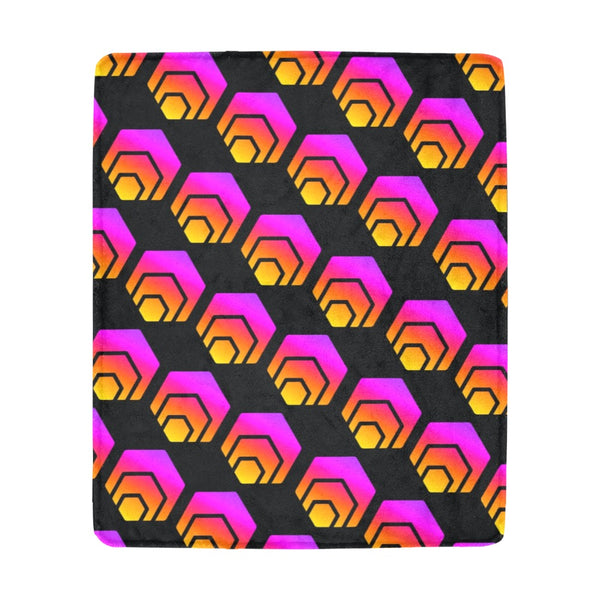 Hex Black Ultra-Soft Micro Fleece Blanket 50" x 60" - Crypto Wearz