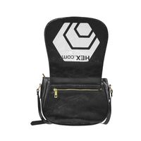 HexDotCom White1 Classic Saddle Bag