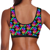 Hex PulseX Pulse Black Women's All Over Print Sports Bra