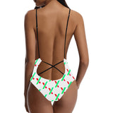 PulseX Women's Lacing Backless One-Piece Swimsuit