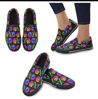 HPXdotCOM Black Slip-on Canvas Women's Shoes