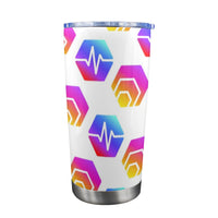 Hex Pulse Combo Custom Tumbler with Transparent Lid (20oz)