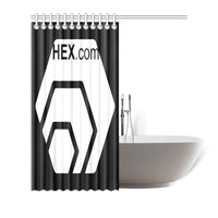 HexDotCom White1 Shower Curtain 72"x72"