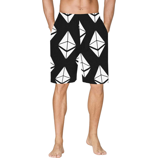 Ethereums Black All Over Print Basketball Shorts With Pockets