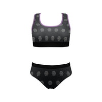 Hex Black & Grey Women's Sports Bra Yoga Set