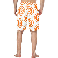 bitcoin orange Men's Swim Trunk - Crypto Wearz