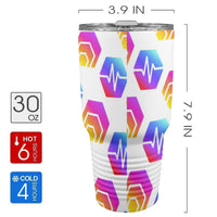 Hex Pulse Combo Insulated Stainless Steel Tumbler (30oz ）