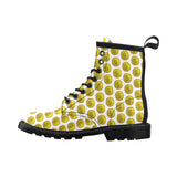 IM 3D WHT Women's PU Leather Martens Boots