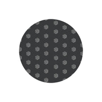 Hex Black & Grey Round Mousepad