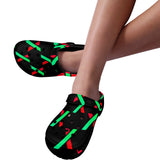 PulseX Black Custom Print Adults Clogs