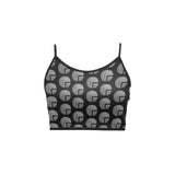 Future 3d BLK Women's Spaghetti Strap Crop Top