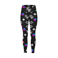 RH HPX Color White All Over Print High Waist Leggings with Pockets