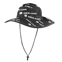 HEXdotcom Combo White Wide Brim Bucket Hat