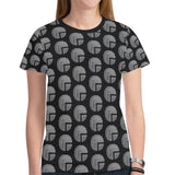 Future 3d BLK Women's All Over Print Mesh Cloth T-shirt