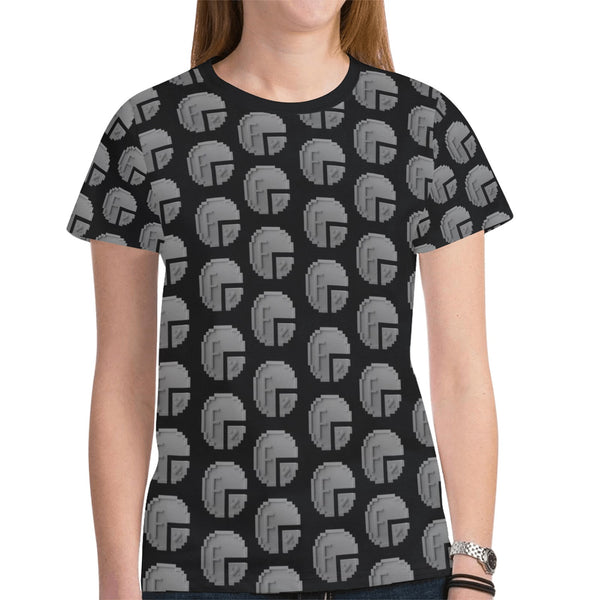 Future 3d BLK Women's All Over Print Mesh Cloth T-shirt