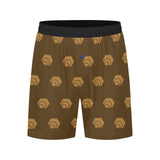 Hex Brown & Tan Men's Mid-Length Pajama Shorts