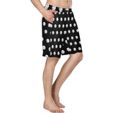 Hex White Black Men's All Over Print Casual Shorts