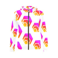 Hex Tapered Women's All Over Print Full Zip Hoodie