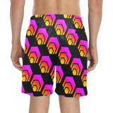 Hex Black Men's Mid-Length Beach Shorts