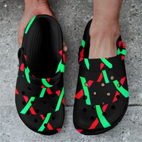 PulseX Black Custom Print Adults Clogs