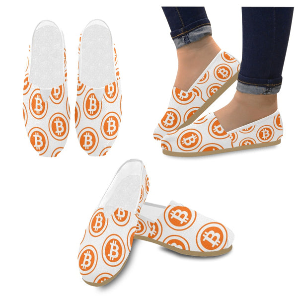 Bitcoin Orange Casual Canvas Women's Shoes - Crypto Wearz