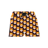 Shiba Inu Black Women's Casual Beach Shorts