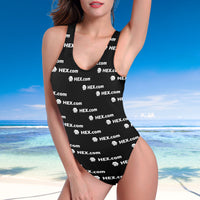 HEXdotcom Combo White Women's Low Back One Piece Swimsuit