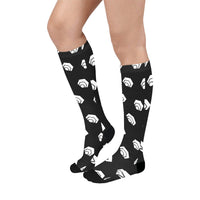 Hex White Black Over-The-Calf Socks