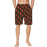 5555 Orange All Over Print Basketball Shorts With Pockets