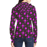 5555 Pink Women's All Over Print Full Zip Hoodie