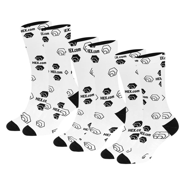 Hex Dot Com Sublimated Crew Socks (3 Packs)