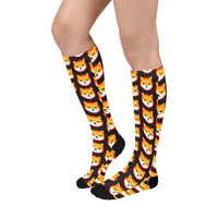 Shiba Inu Black Over-The-Calf Socks