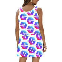 Pulse All Over Print Vest Short Jumpsuit