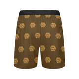 Hex Brown & Tan Men's Mid-Length Pajama Shorts