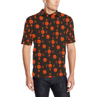 5555 Orange Men's All Over Print Polo Shirt