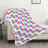 Hex PulseX Pulse Pom Pom Fringe Blanket 60"x80"