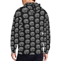 Future 3d BLK Men's All Over Print Full Zip Hoodie